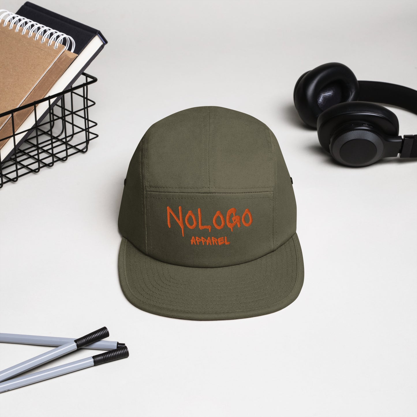 NoLoGo Graffiti print embroidered five panel cap