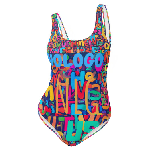 NoLoGo letter soup one-piece swimsuit