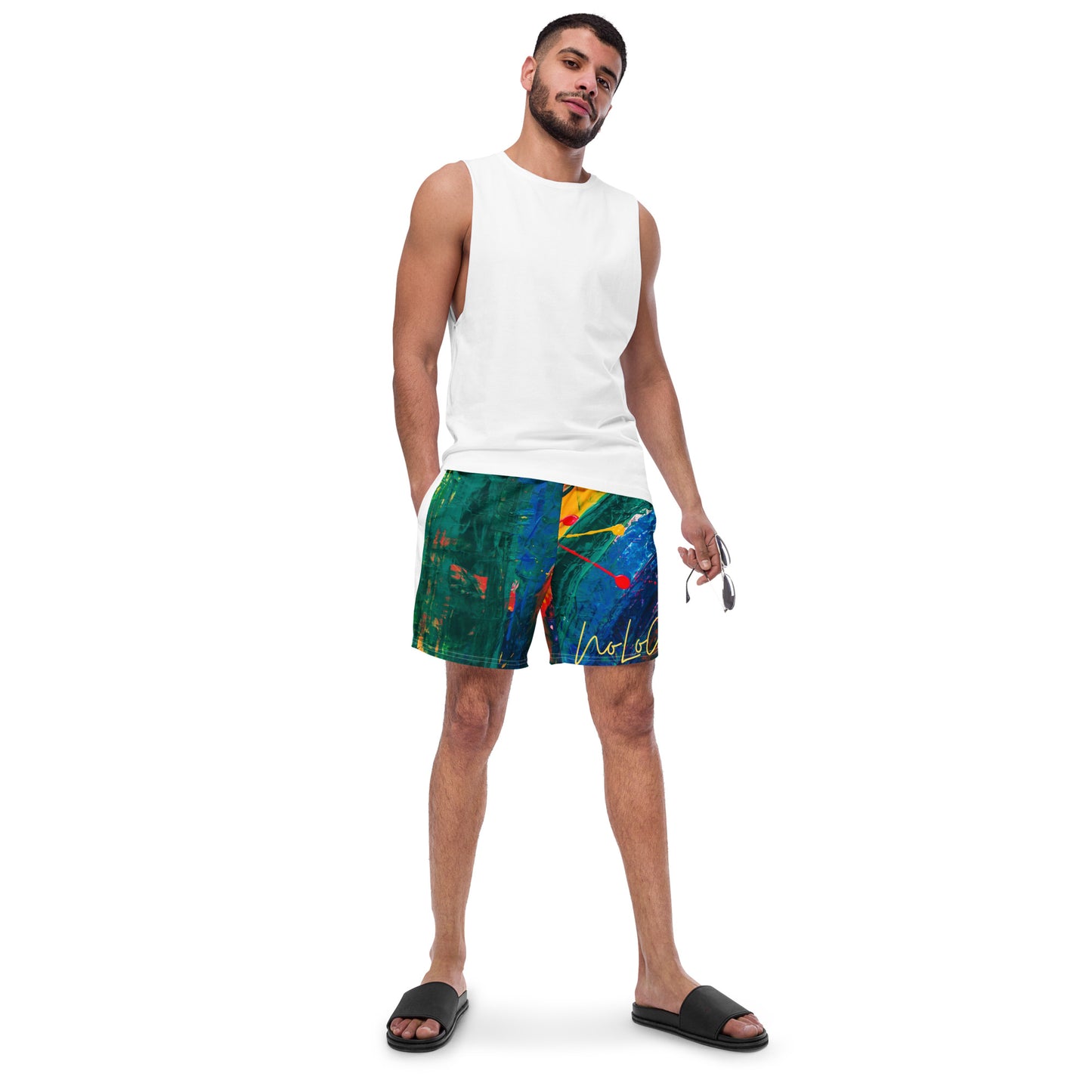 Love is Love men's swim trunks