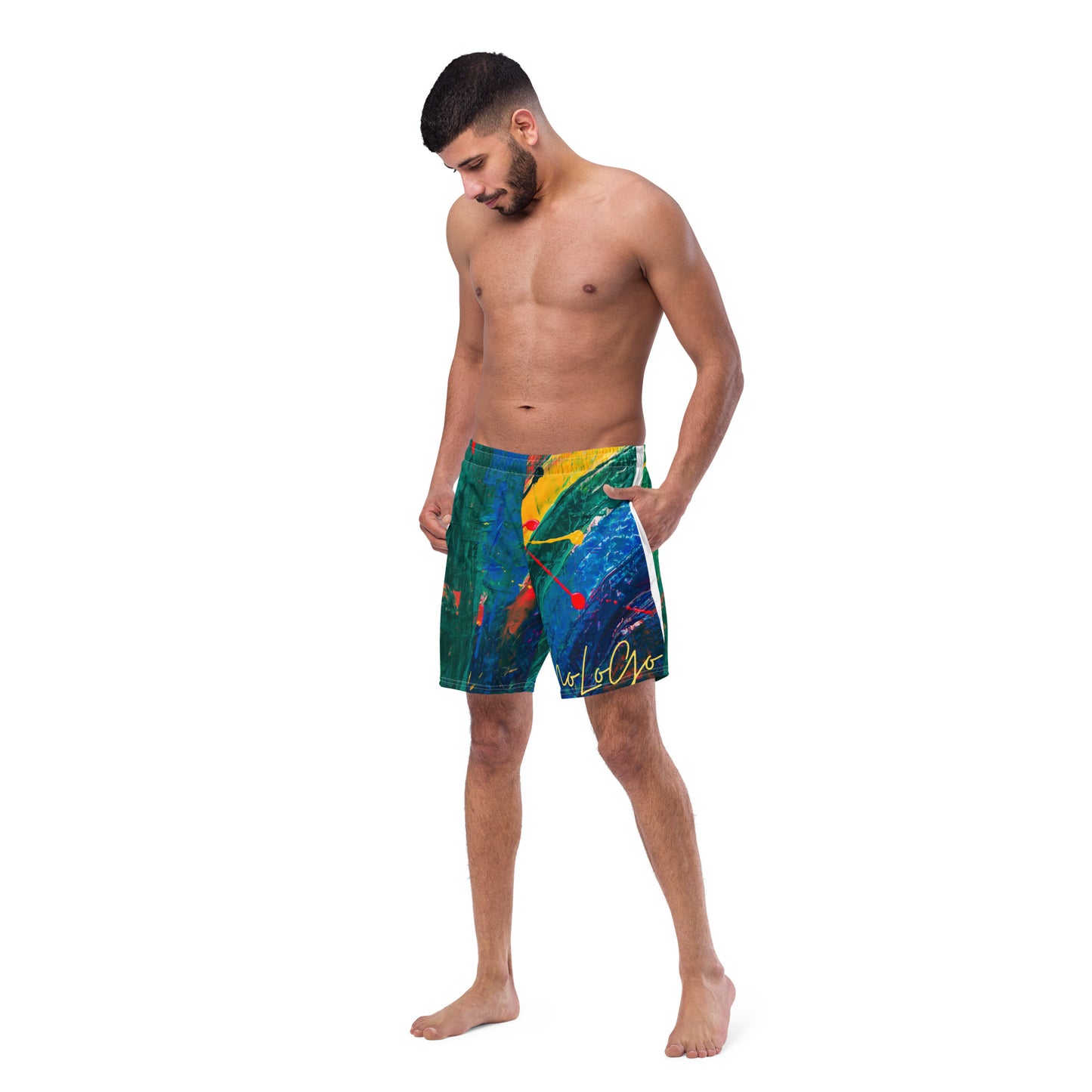 Love is Love men's swim trunks