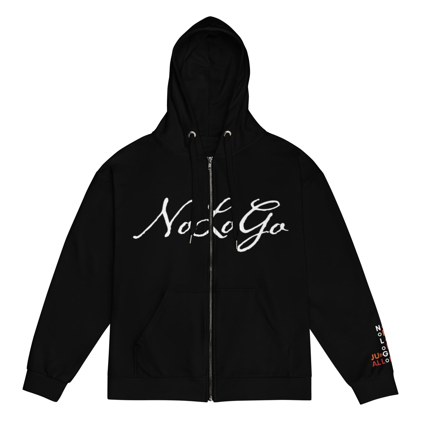 NoLoGo art unisex zip hoodie