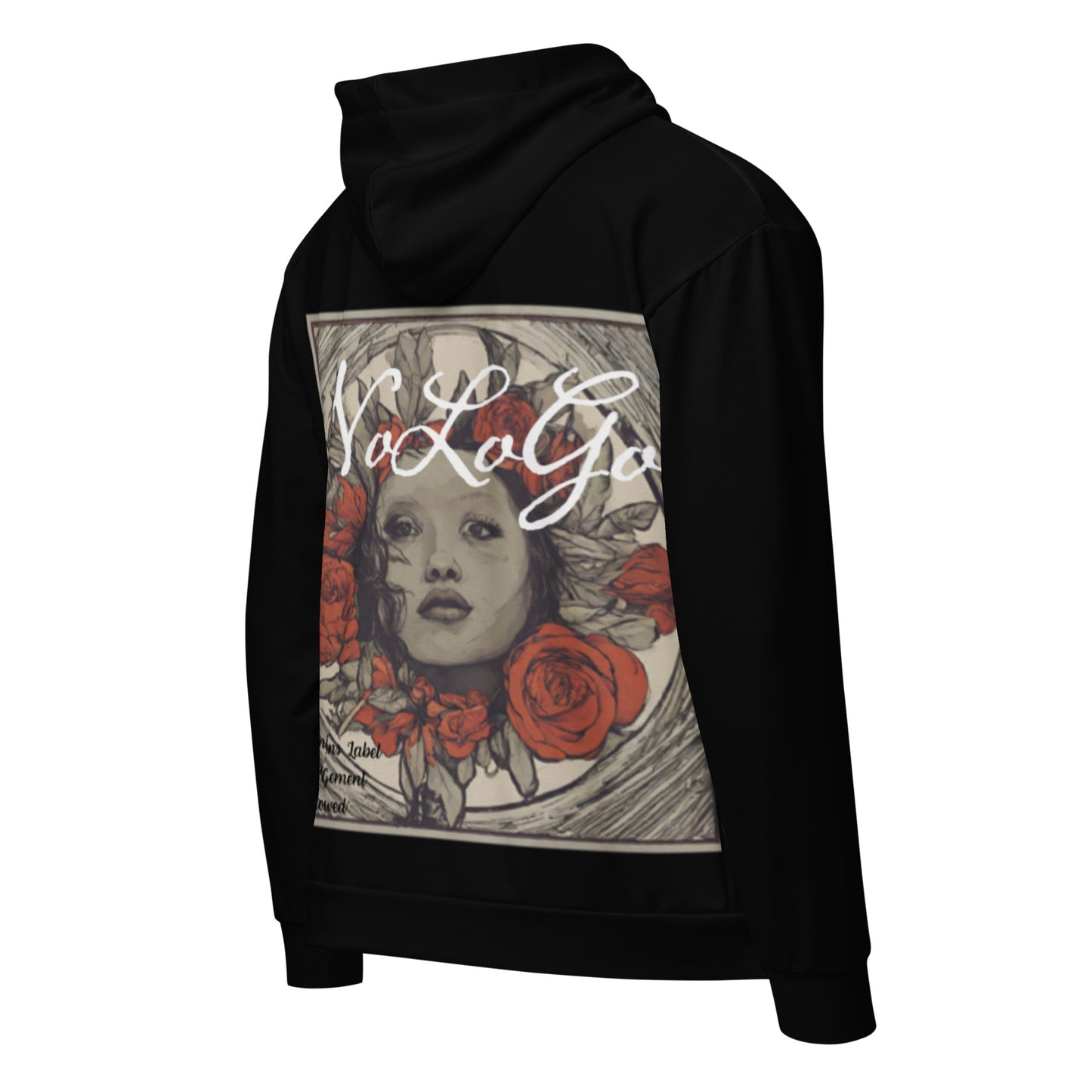 NoLoGo art unisex zip hoodie