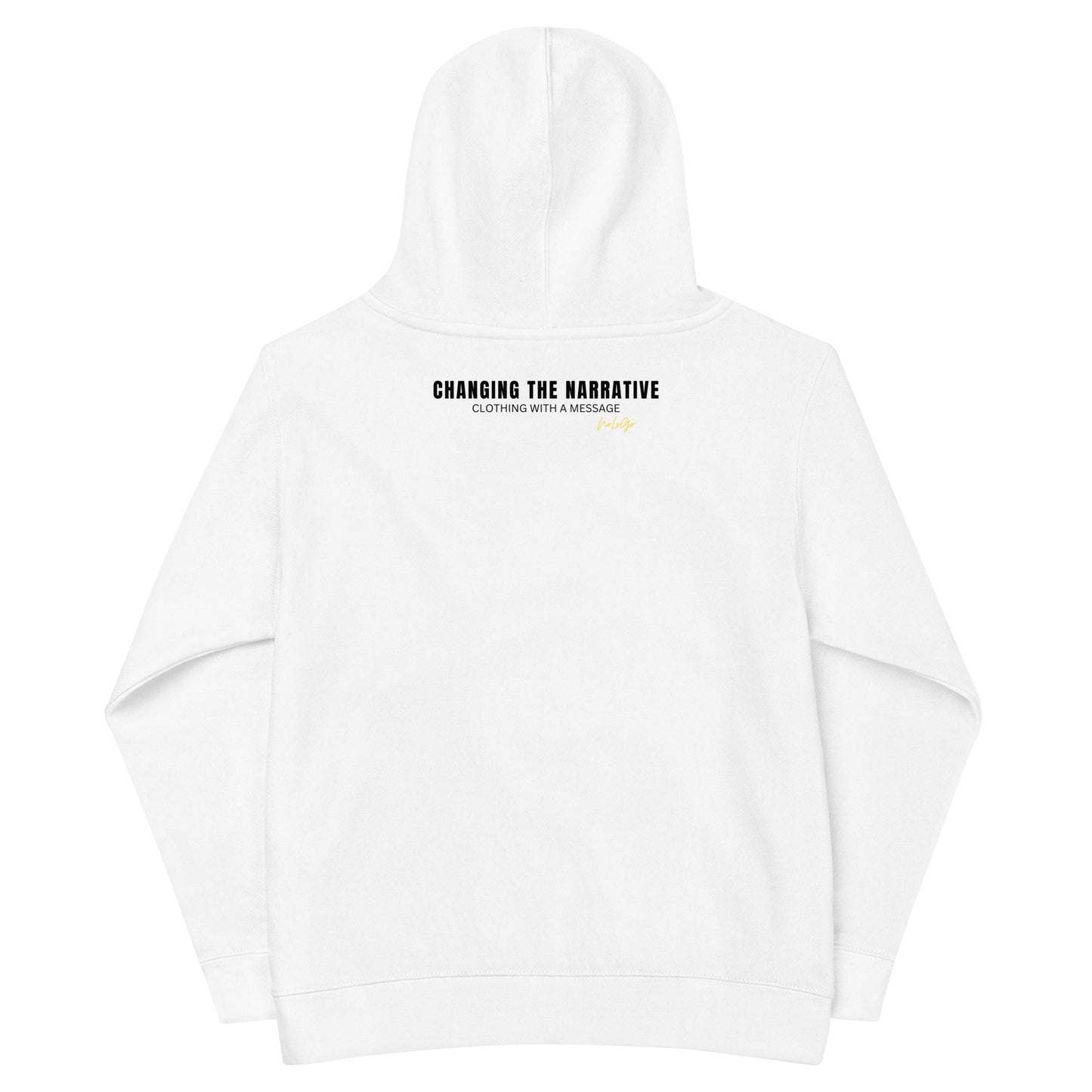 NoLoGo Est. 2020 embroidered youth fleece hoodie (white & red and grey & red)