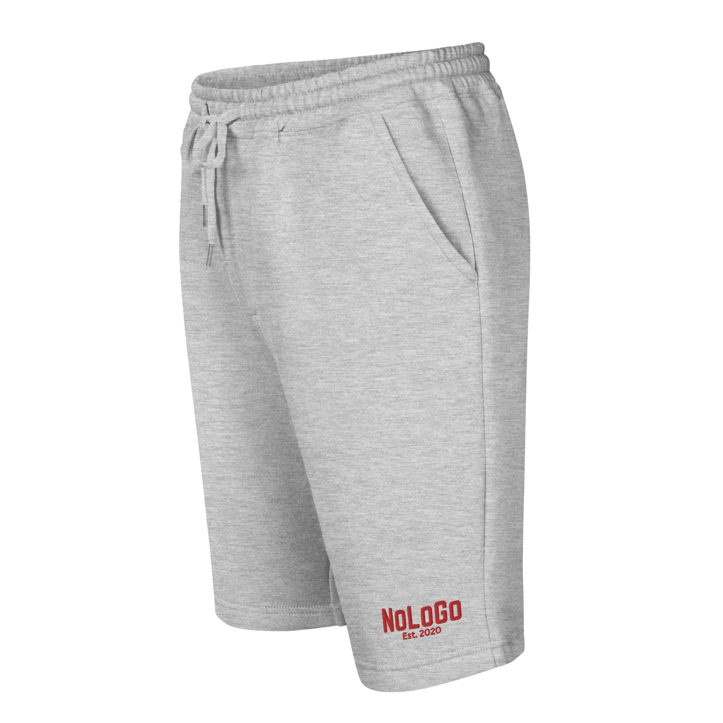 Est. 2020 men's fleece shorts (black & red and grey & red)