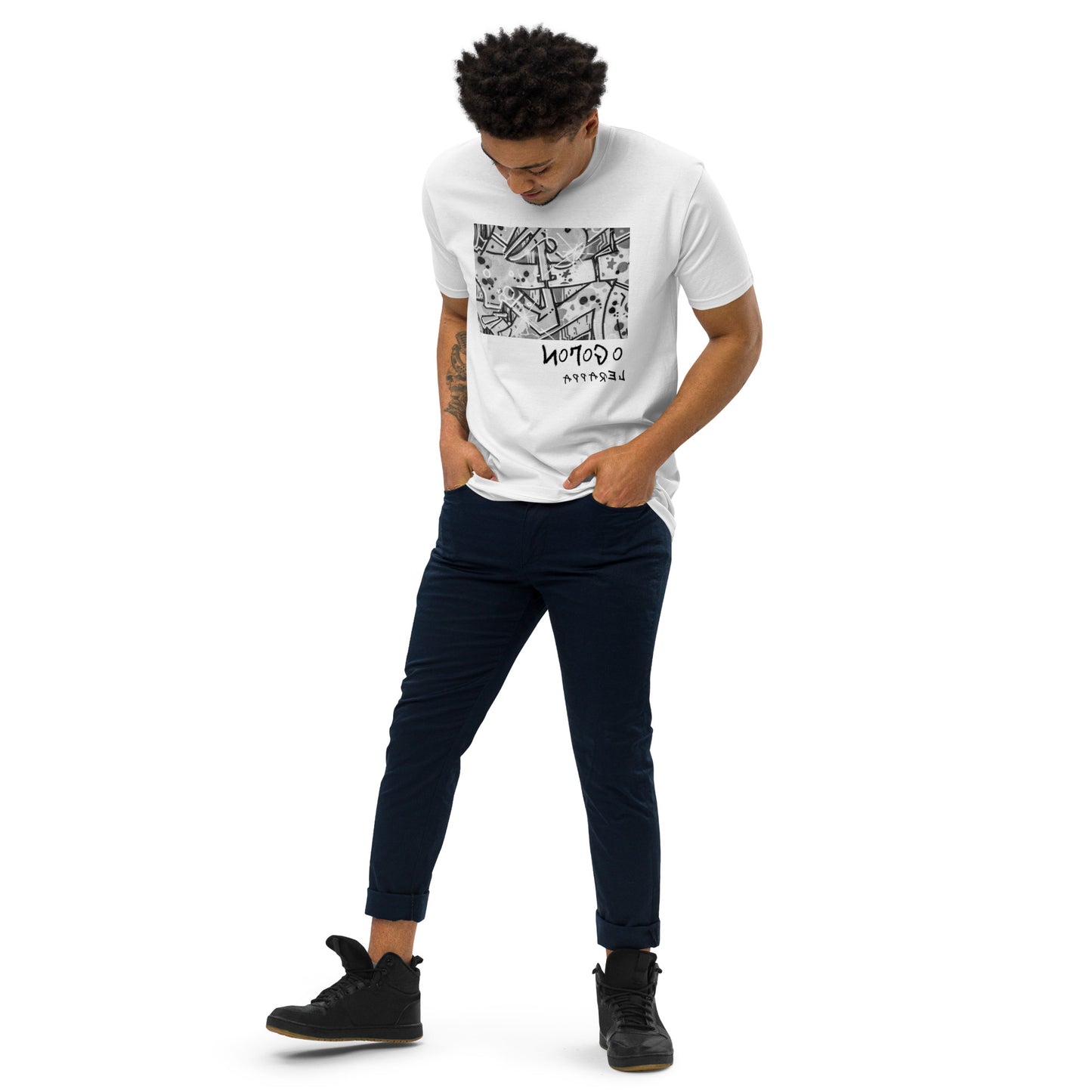 NoLoGo Graffiti art men’s premium heavyweight tee