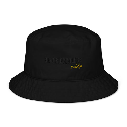 Black Privilege organic bucket hat