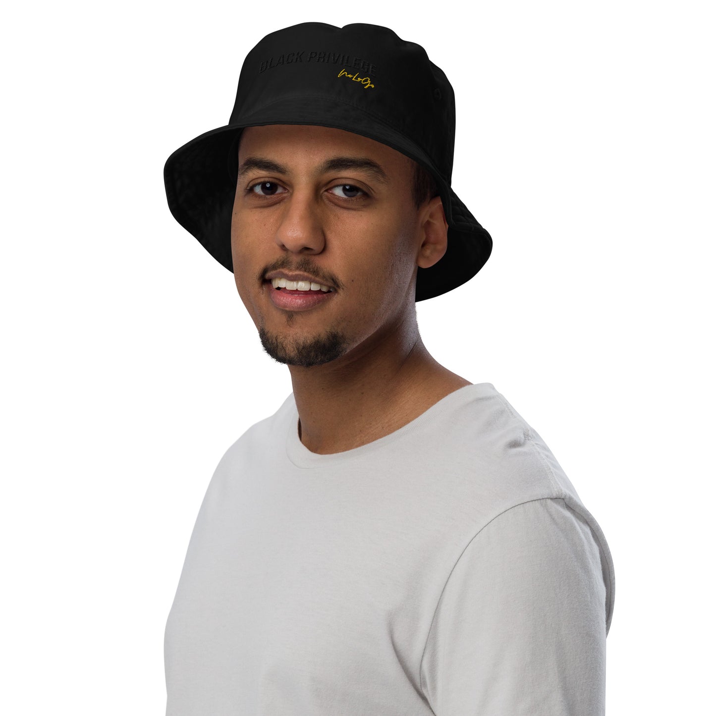 Black Privilege organic bucket hat