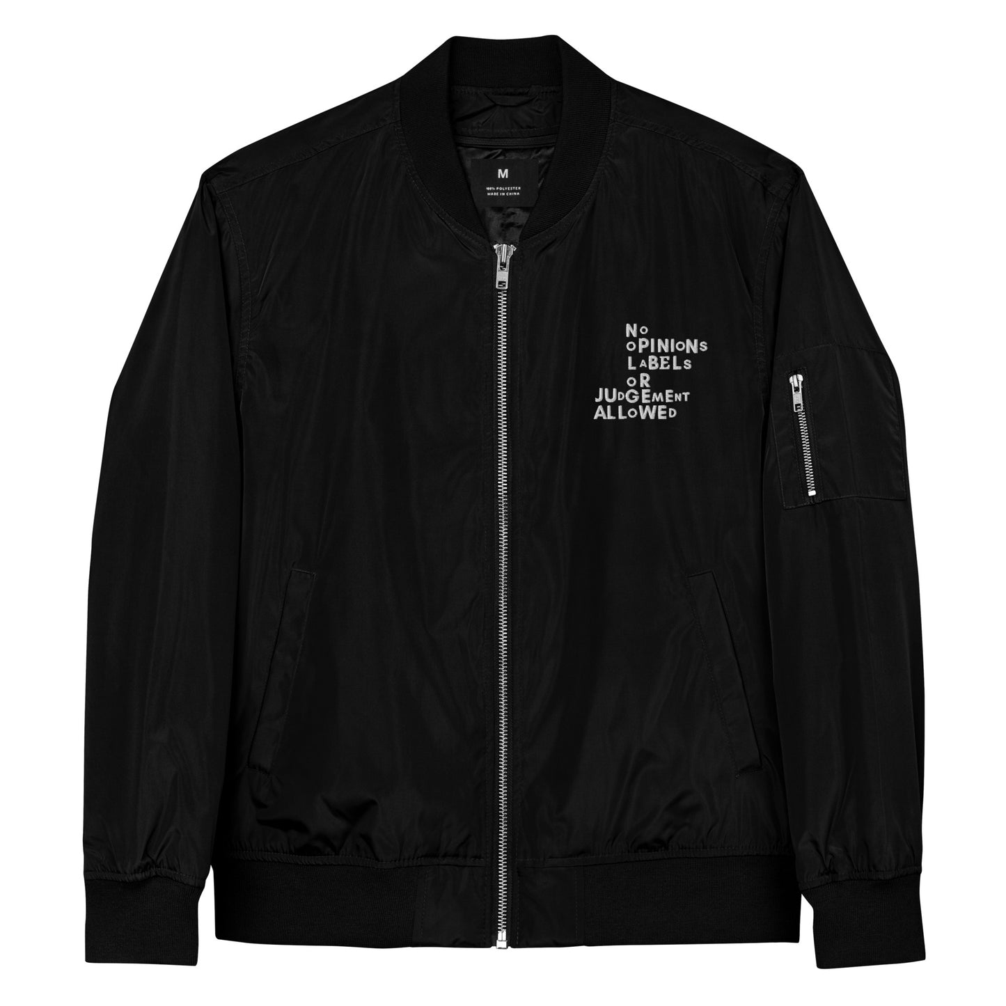 Mission Statement Premium recycled bomber jacket