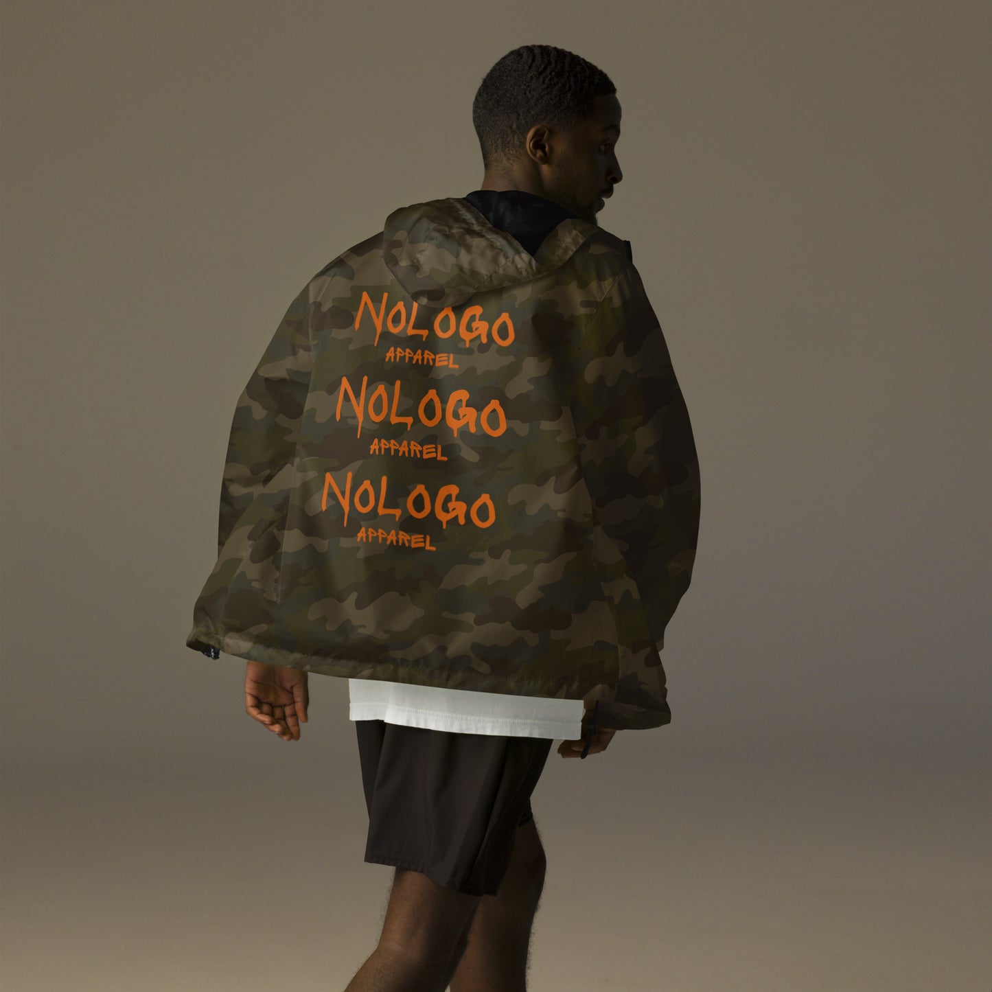 NoLoGo Graffiti print unisex camo lightweight windbreaker