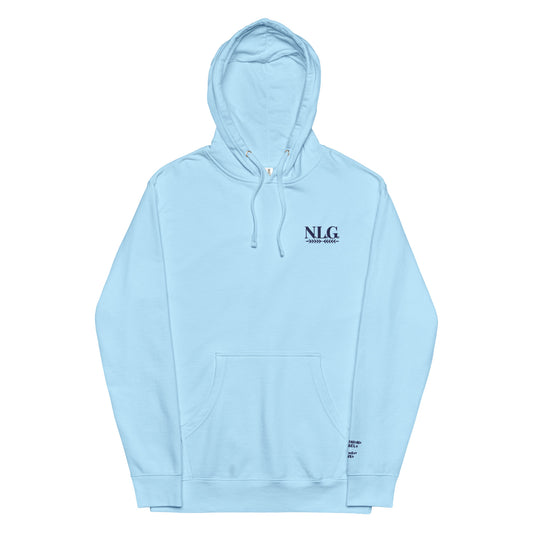 NLG by NoLoGo baby blue unisex midweight hoodie