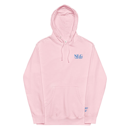 NLG by NoLoGo easter pink unisex midweight hoodie