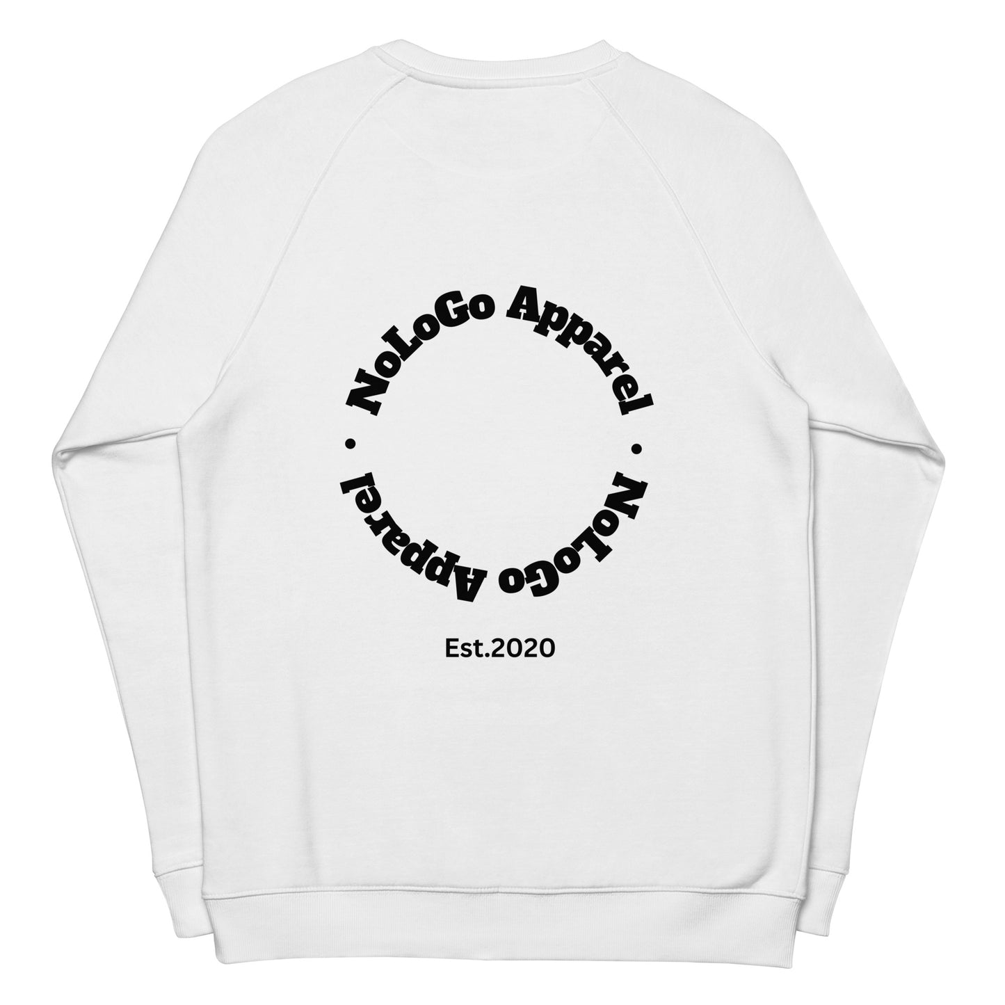 NoLoGo Apparel unisex organic raglan sweatshirt