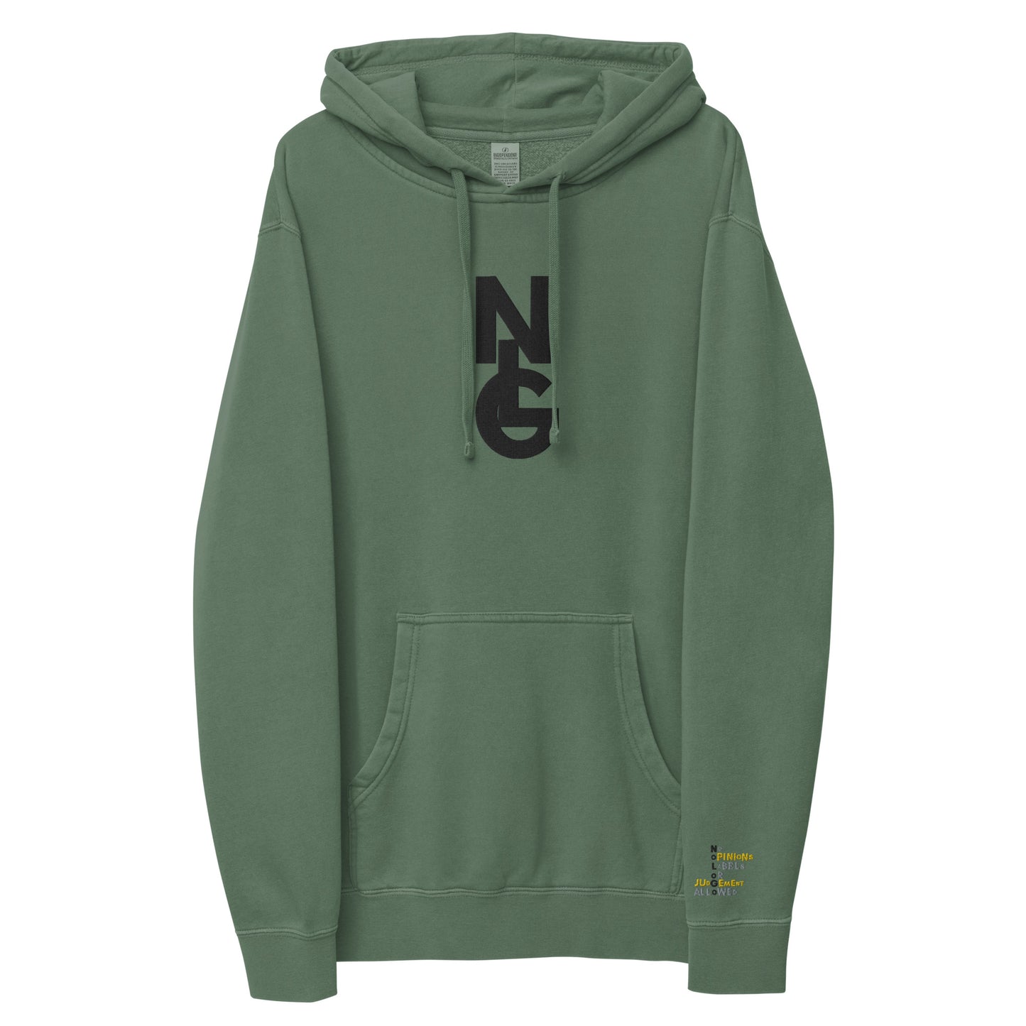 NLG Alpine green Unisex pigment-dyed hoodie