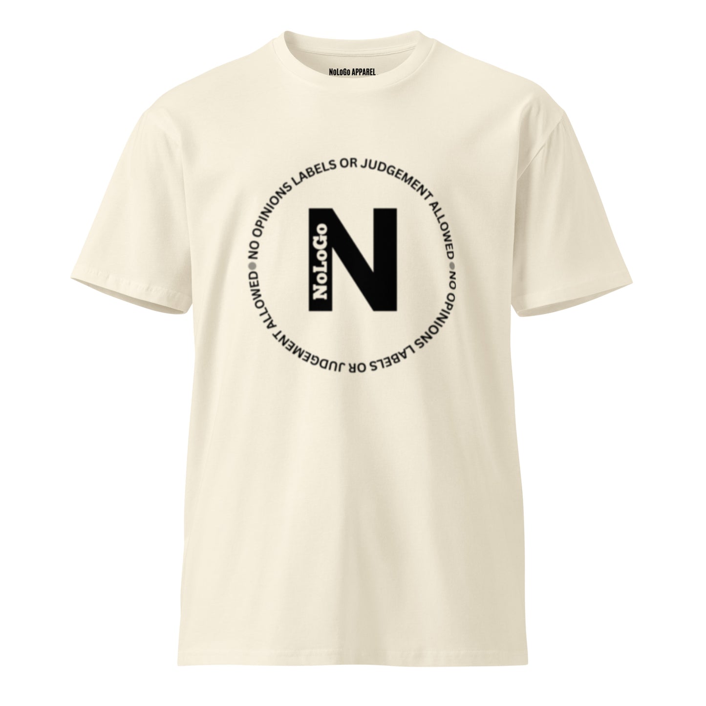 N is for NoLoGo Unisex premium t-shirt