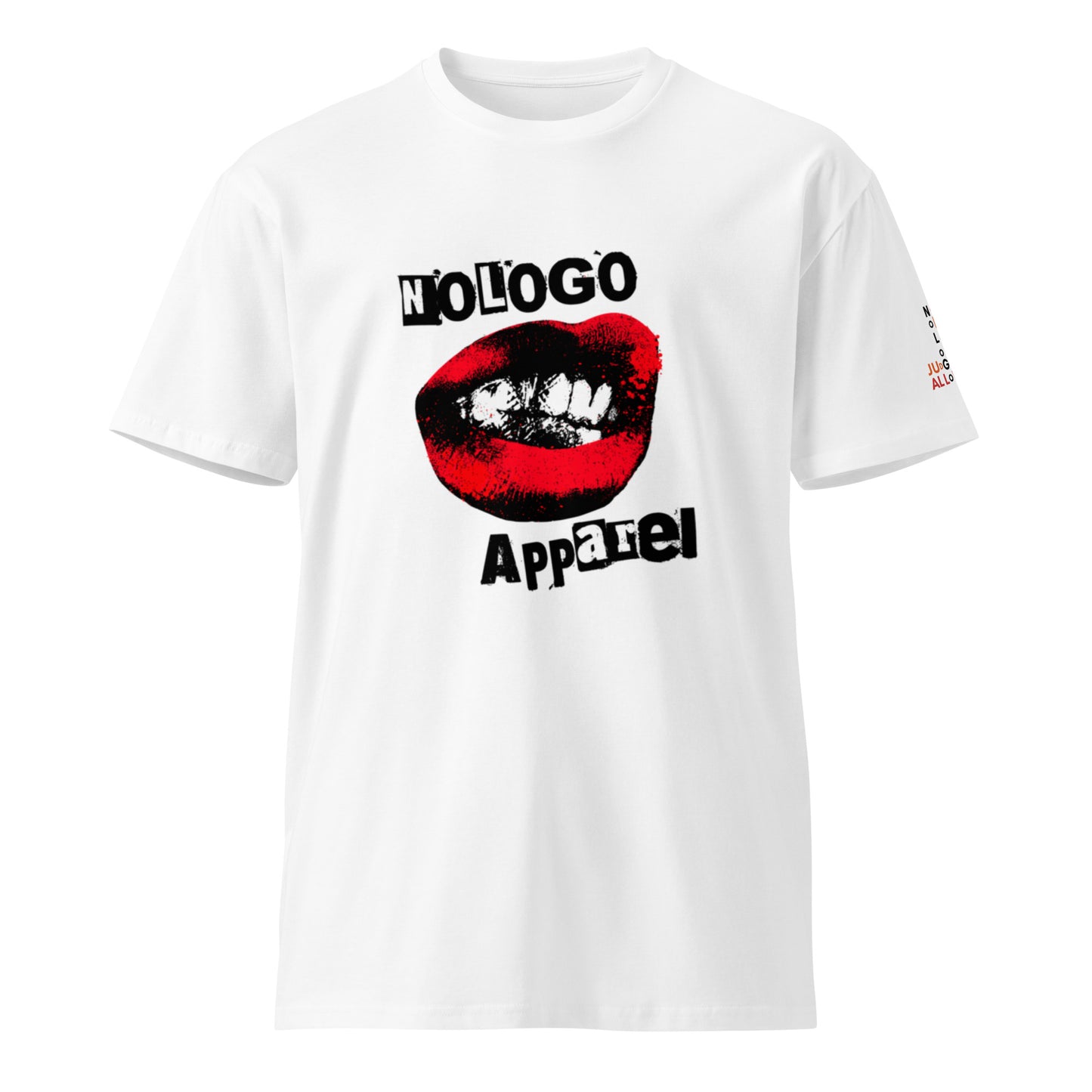 NoLoGo red lips unisex premium t-shirt