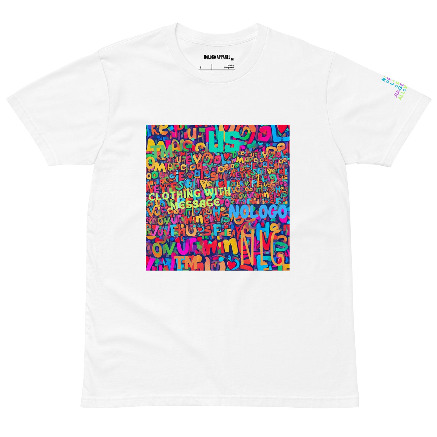 NoLoGo letter soup unisex premium t-shirt