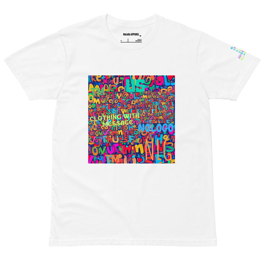 NoLoGo letter soup unisex premium t-shirt