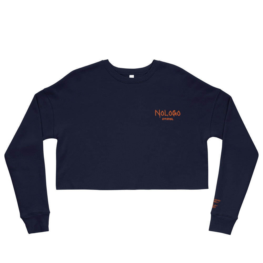 NoLoGo Graffiti inspired embroider crop sweatshirt