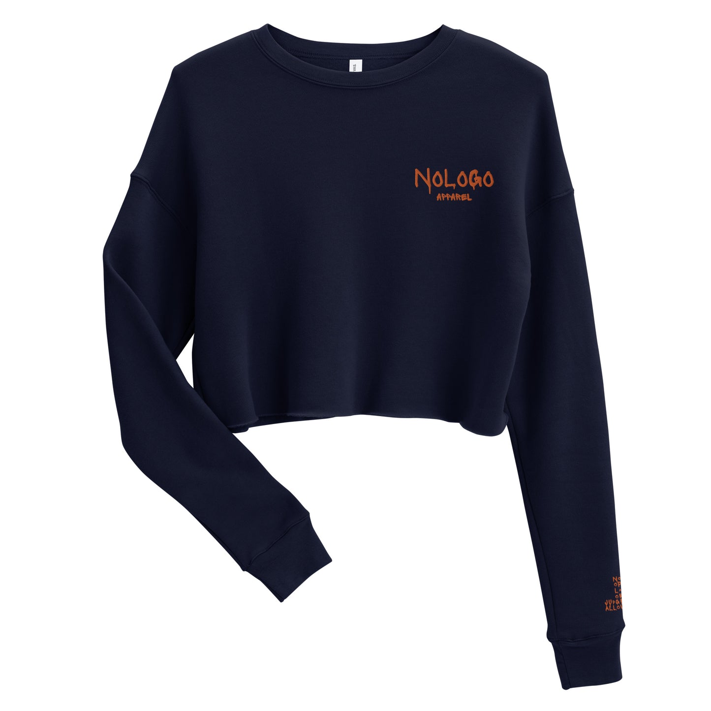 NoLoGo Graffiti inspired embroider crop sweatshirt