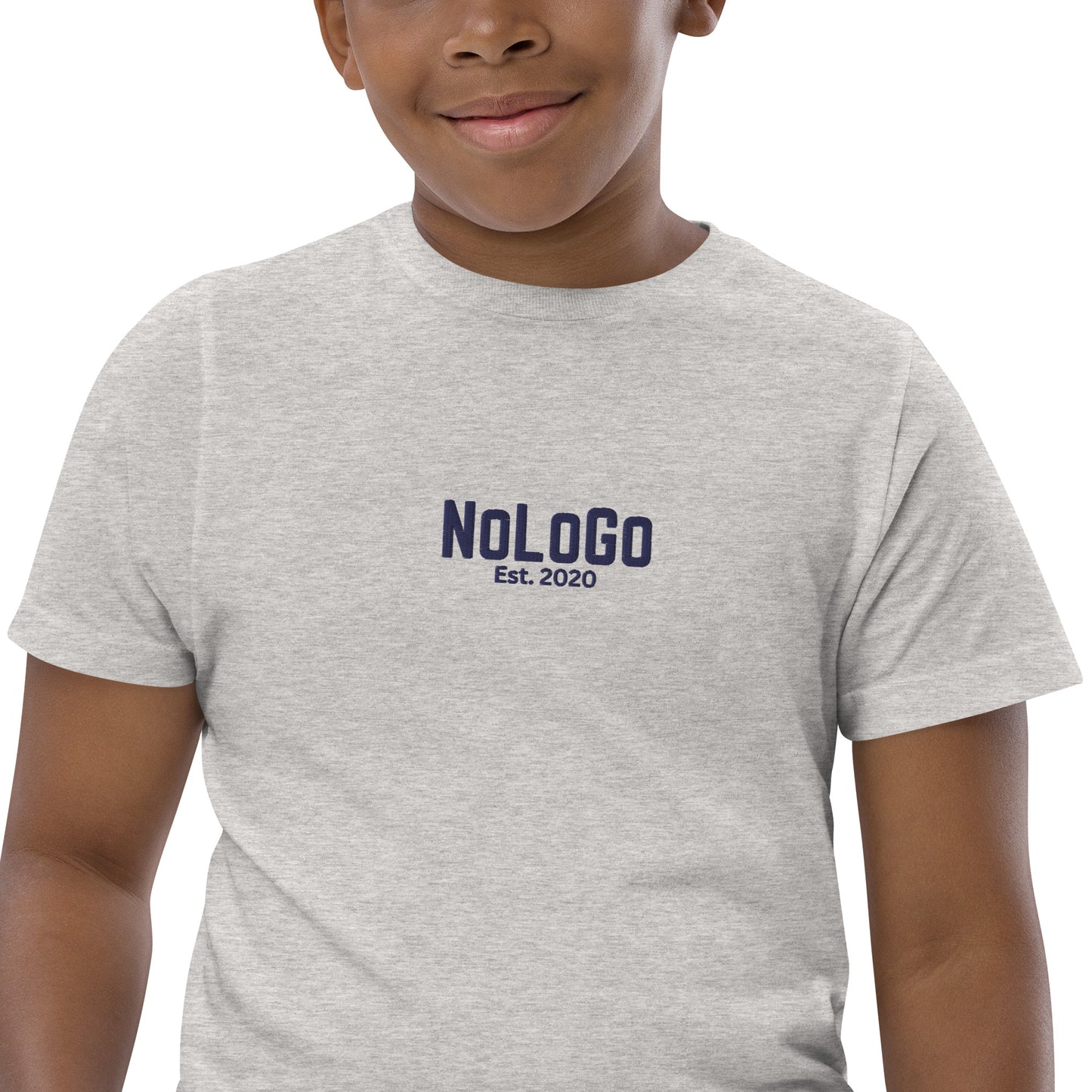 NoLoGo Est. 2020 embroidered youth jersey t-shirt