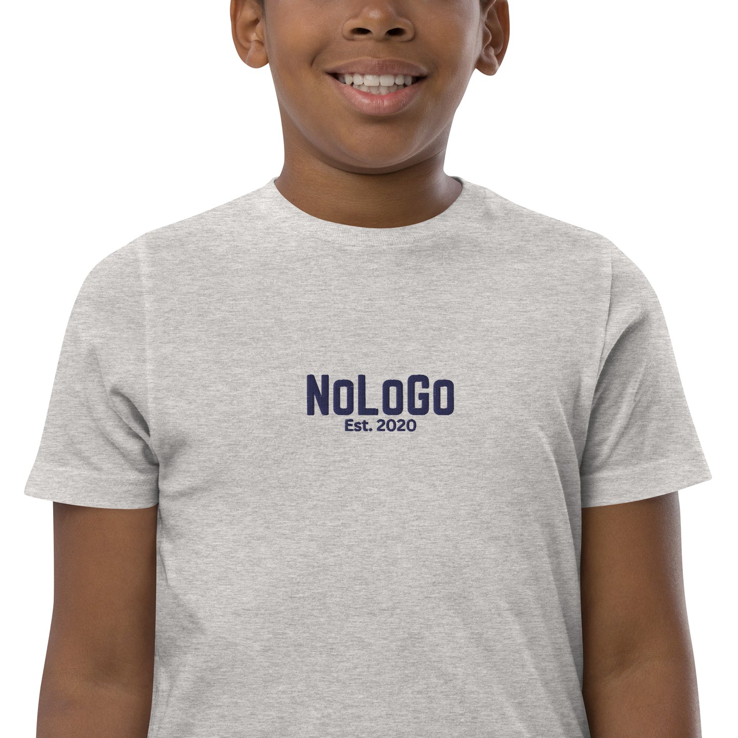 NoLoGo Est. 2020 embroidered youth jersey t-shirt