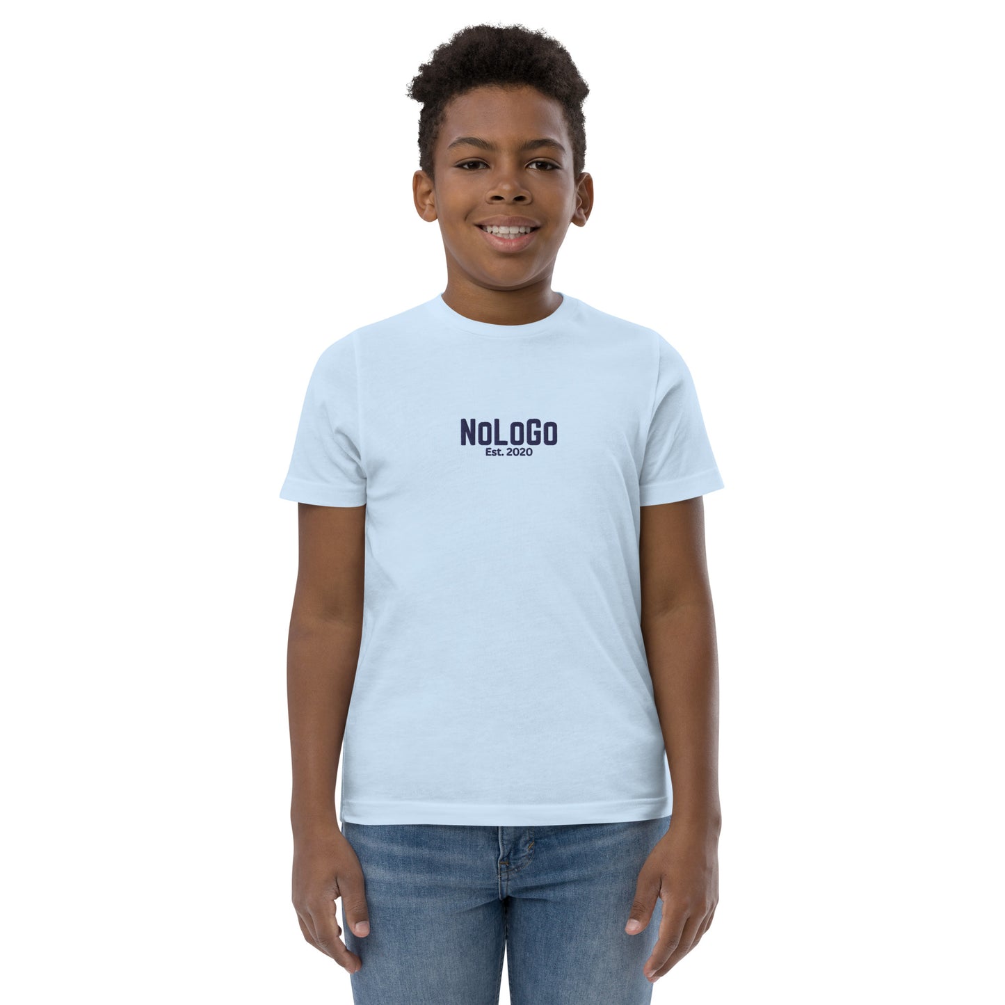 NoLoGo Est. 2020 embroidered youth jersey t-shirt