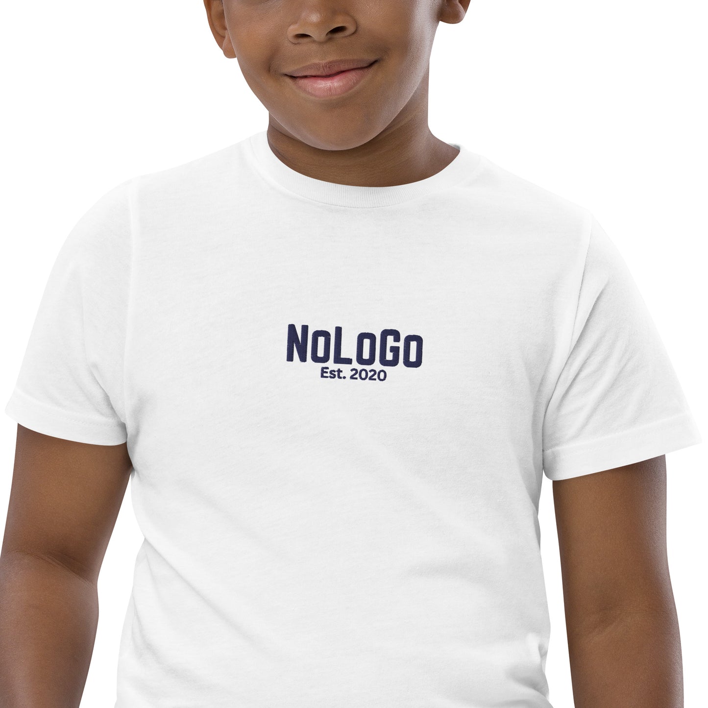 NoLoGo Est. 2020 embroidered youth jersey t-shirt