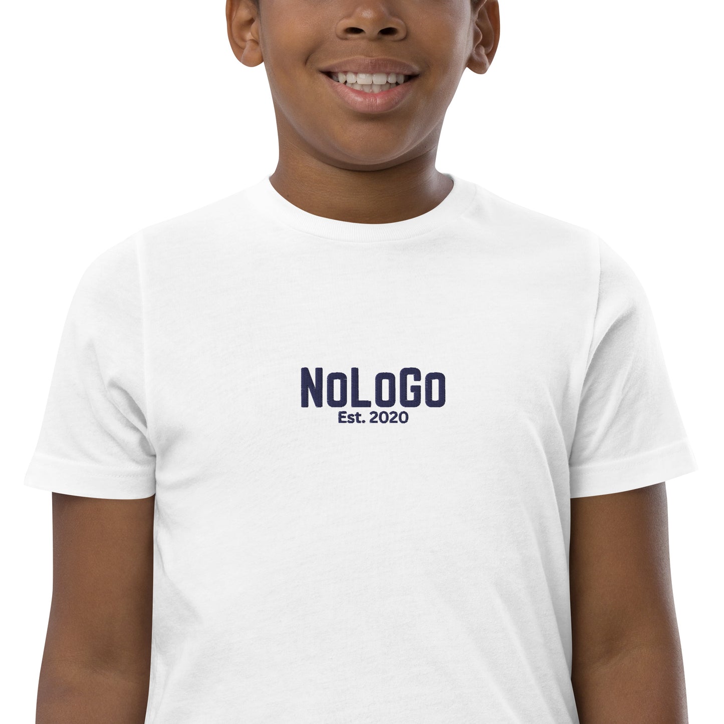 NoLoGo Est. 2020 embroidered youth jersey t-shirt