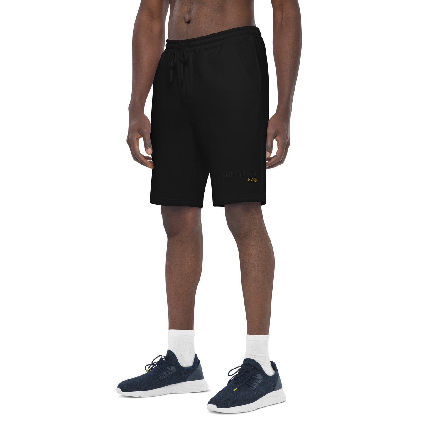 Black Privilege men's fleece shorts