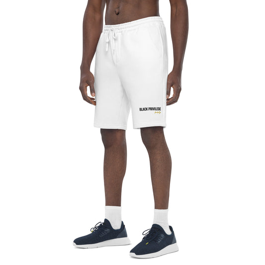 Black Privilege men's fleece shorts