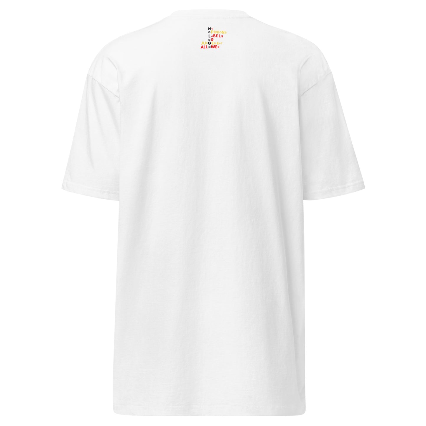 Love is Love Men’s premium heavyweight tee (black, white and yellow)