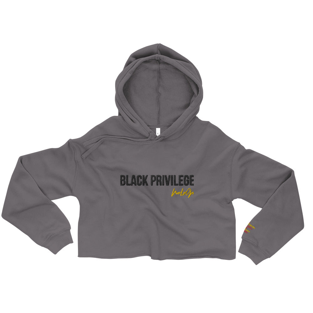 Black Privilege Crop Hoodie